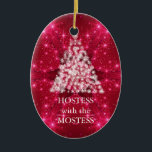 Adorno De Cerámica Hostess with the Mostess Navidades Chalkboard<br><div class="desc">personaliza en la parte de atrás con el nombre de tu familia... </div>