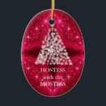 Adorno De Cerámica Hostess with the Mostess Navidades Chalkboard<br><div class="desc">personaliza en la parte de atrás con el nombre de tu familia... </div>