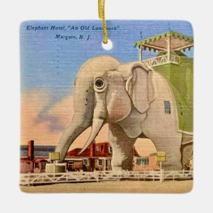 Adorno De Cerámica Hotel Elefante Antiguo 