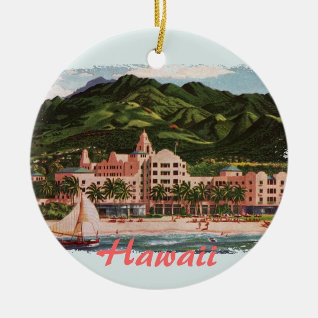 Adorno De Cerámica Hotel Royal Hawaiian (Frente)
