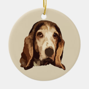 Adorno De Cerámica Hound Basset