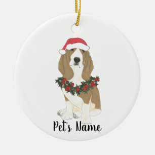 Adorno De Cerámica Hound personalizado de Basset