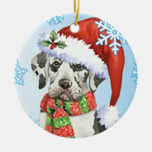 Adorno De Cerámica Howliday feliz great dane