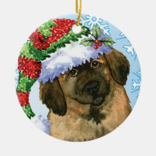 Adorno De Cerámica Howlidays feliz Leonberger
