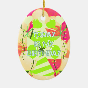 Adorno De Cerámica Hoy es mi cumpleaños