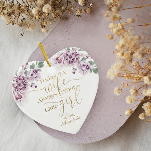 Adorno De Cerámica Hoy una esposa siempre tu pequeña violeta floral