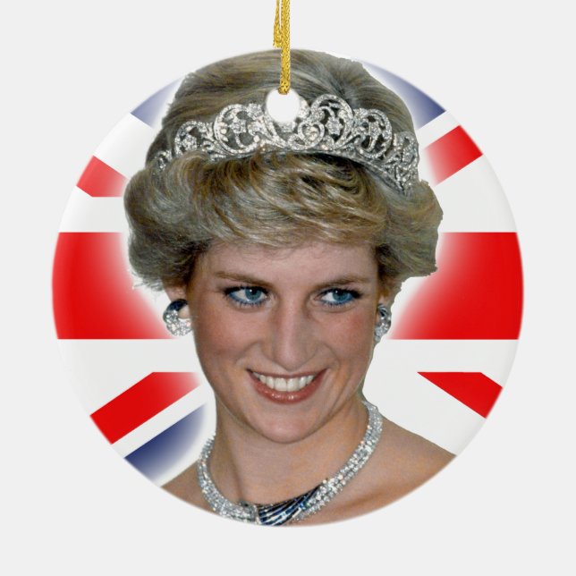 Adorno De Cerámica HRH Princess Diana Union Jack (Atrás)