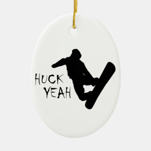 Adorno De Cerámica Huck Yeah (Snowboarding)