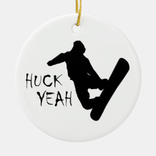 Adorno De Cerámica Huck Yeah (Snowboarding)