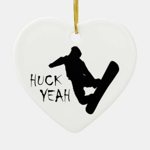 Adorno De Cerámica Huck Yeah (Snowboarding)
