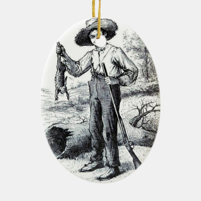 Adorno De Cerámica Huckleberry Finn (Atrás)