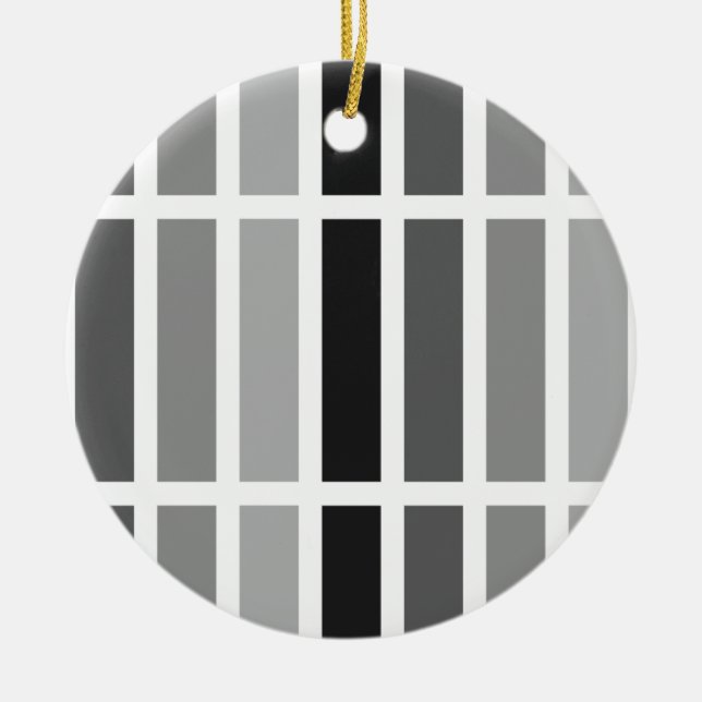 Adorno De Cerámica Hues de gris plateado (Frente)