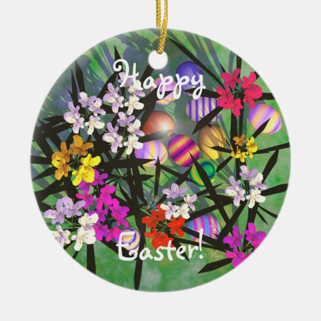 Adorno De Cerámica Huevo de Pascua (Frente)