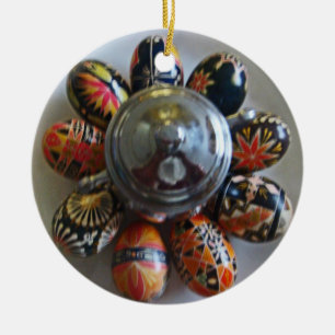 Adorno De Cerámica Huevos pintados