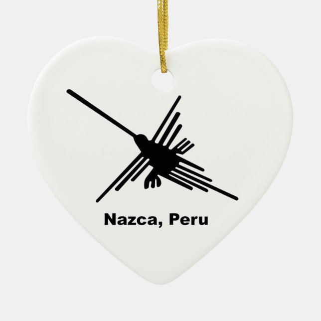 Adorno De Cerámica Hummingbird Nazca, Perú (Frente)