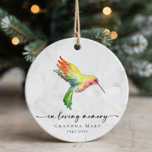 Adorno De Cerámica Hummingbird personalizado en memoria amorosa