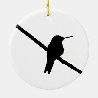 Adorno De Cerámica Hummingbird Silhouette