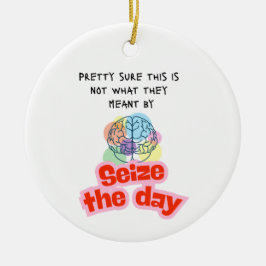 Adorno De Cerámica Humor de epilepsia de doble cara Aprovecha el día