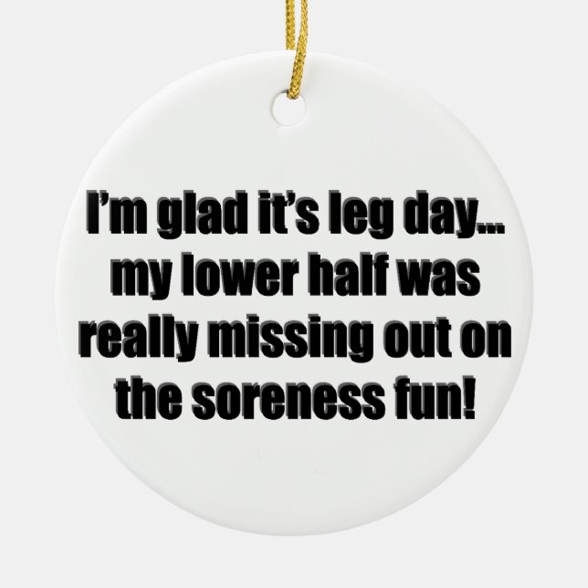Adorno De Cerámica Humor de fitness Divertido entrenamiento (Frente)