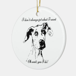 Adorno De Cerámica Humor de perro gastado por el gran danés