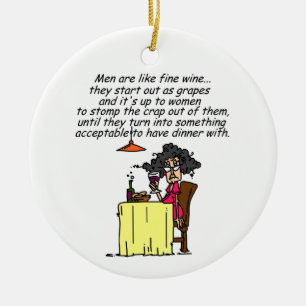 Adorno De Cerámica Humor de vino masculino y fino