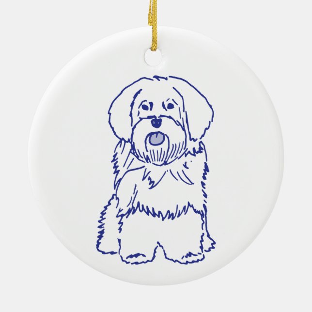 Adorno De Cerámica Hunderasse Havanese (Atrás)