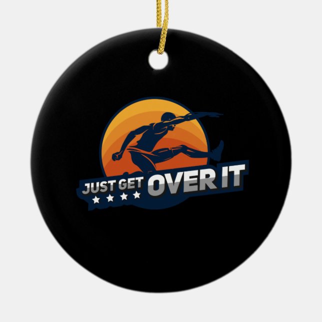 Adorno De Cerámica Hurdler Hurdling Sport Gift (Frente)