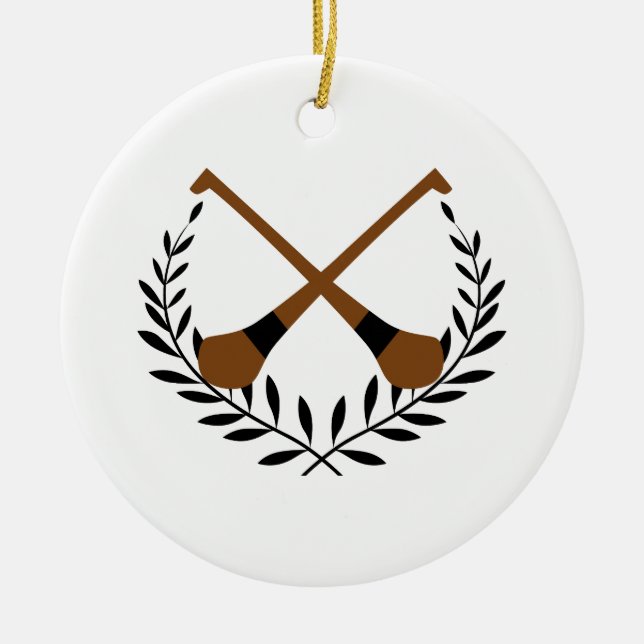 Adorno De Cerámica Hurling Wreath (Frente)