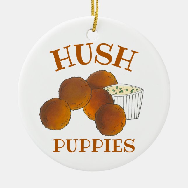 Adorno De Cerámica Hush Puppies Southern Soul Food Foodie (Frente)