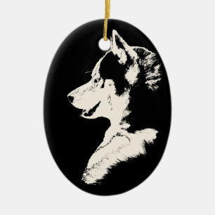 Adorno De Cerámica Husky Ornament Personalized Husky Pup Regalos