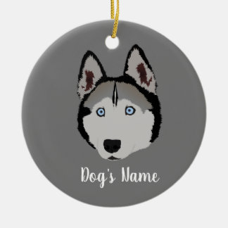 Adorno De Cerámica Husky personalizado