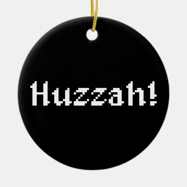 Adorno De Cerámica ¡Huzzah de 8 bits! (Frente)