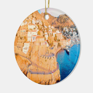 Adorno De Cerámica HYDRA - Castillo de Kavos - puerto