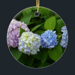 Adorno De Cerámica Hydrangeas<br><div class="desc">Hermosa y romántica hortensias rosa púrpura azul - fotografía de H Cooper</div>