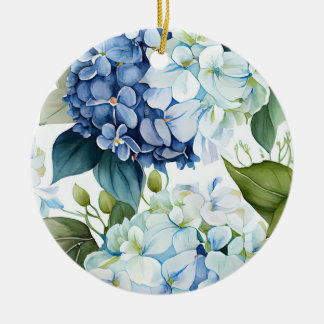 Adorno De Cerámica Hydrangeas Ornament