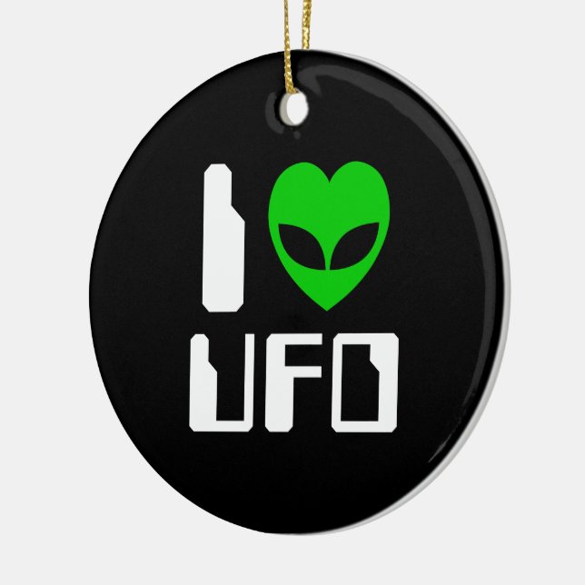 Adorno De Cerámica I Alien Heart UFO (Izquierda)