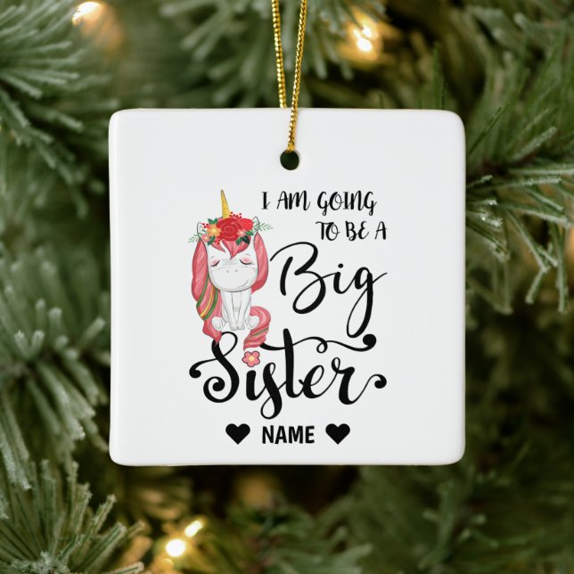 Adorno De Cerámica I am Going to be a Big Sister (Árbol)