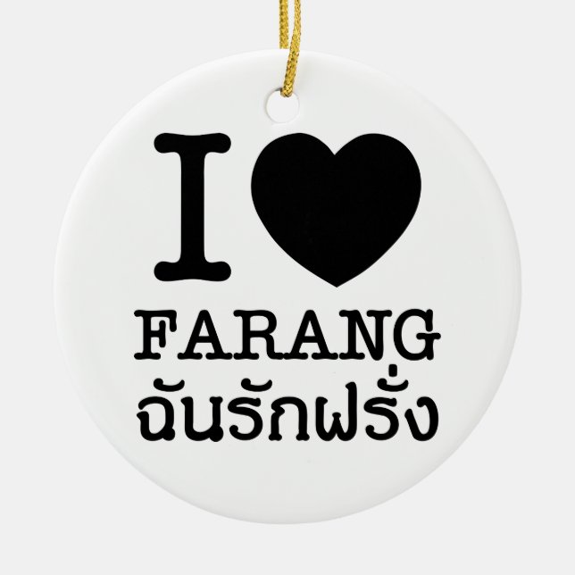 Adorno De Cerámica I Black Heart (Love) Farang (Frente)