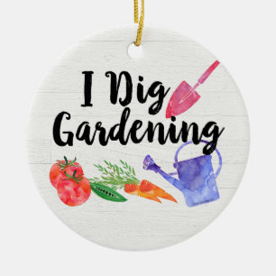 Adorno De Cerámica I Dig Gardening Cute Garden Gift Gardener