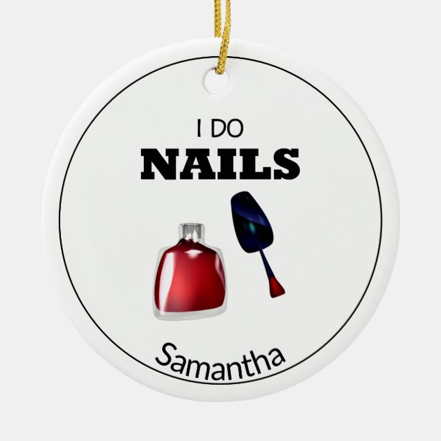 Adorno De Cerámica I Do Nails (Técnico De Uñas) (Frente)