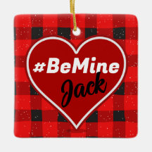 I H H I Love You Buffalo Plaid Ornament
