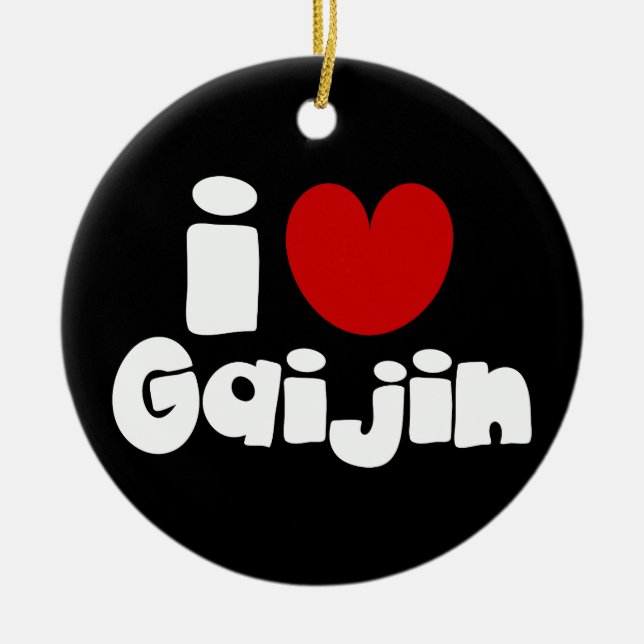 Adorno De Cerámica i heart Gaijin (Frente)