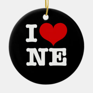 Adorno De Cerámica I Heart Northeast Ornament