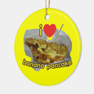 Adorno De Cerámica I Love (Heart) Banana Pancake ... Thai Street Food