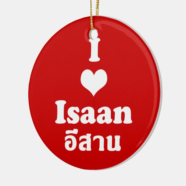 Adorno De Cerámica I Love (Heart) Isaan (Izquierda)