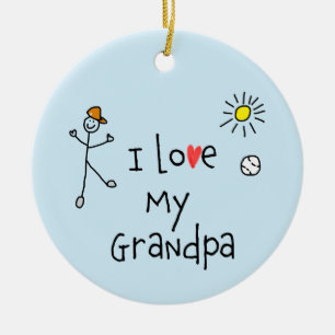 Adorno De Cerámica I Love My Grandpa Photo