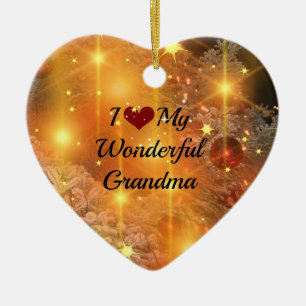 Adorno De Cerámica I Love My Wonderful Grandma,