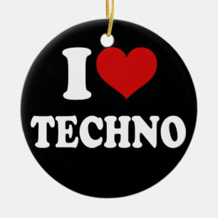 Adorno De Cerámica I Love Techno