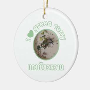 Adorno De Cerámica I Love Thai Green Curry ... Thailand Street Food