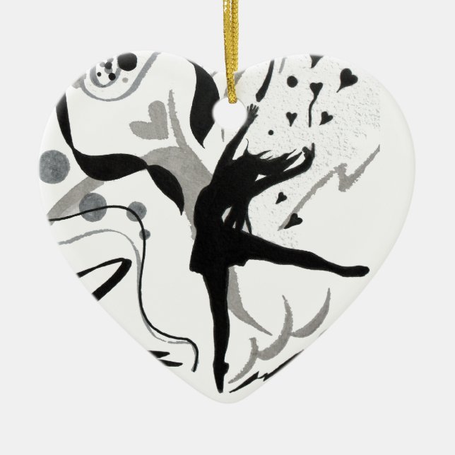 Adorno De Cerámica I Love To Dance! (Frente)